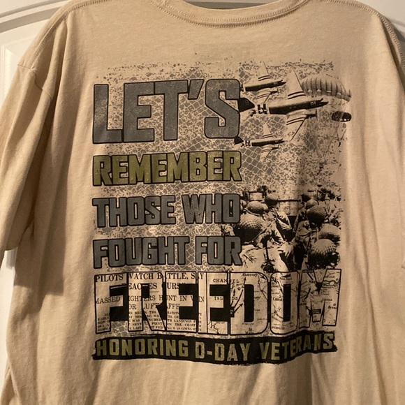 Til Valhalla Project tan and black T-shirt. - Picture 2 of 3